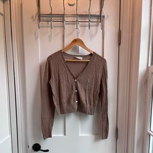 Everlane Featherweight Alpaca Cardigan Soft Caramel Size M
